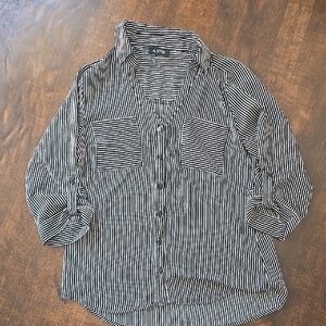 A. Byer Black Striped Men's Shirt